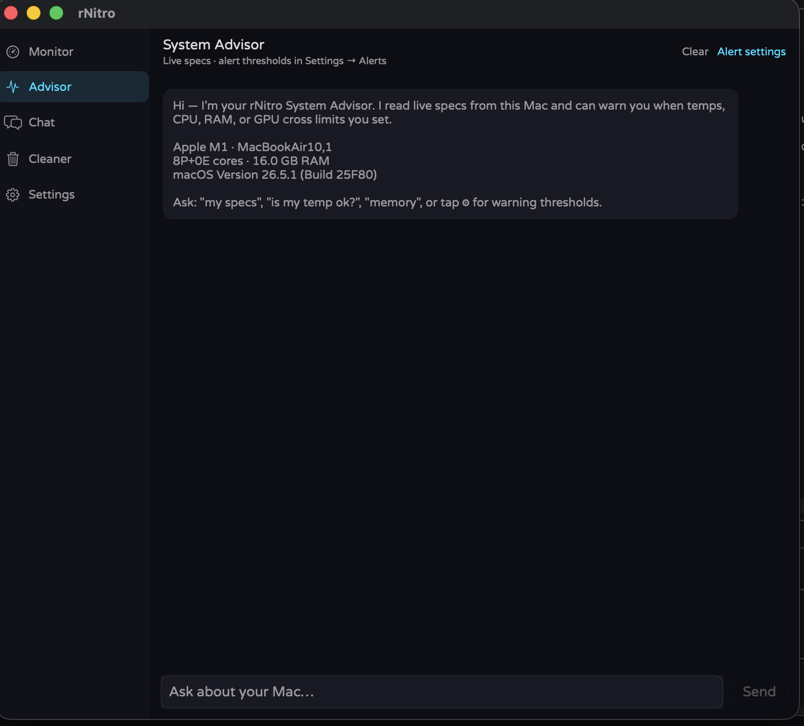 rNitro Advisor